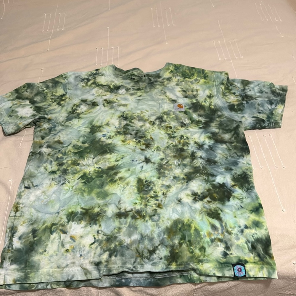Carhartt Tye Dye heavy duty tee shirt.